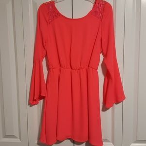 Gianni Bini Juniors Coral Dress with lace